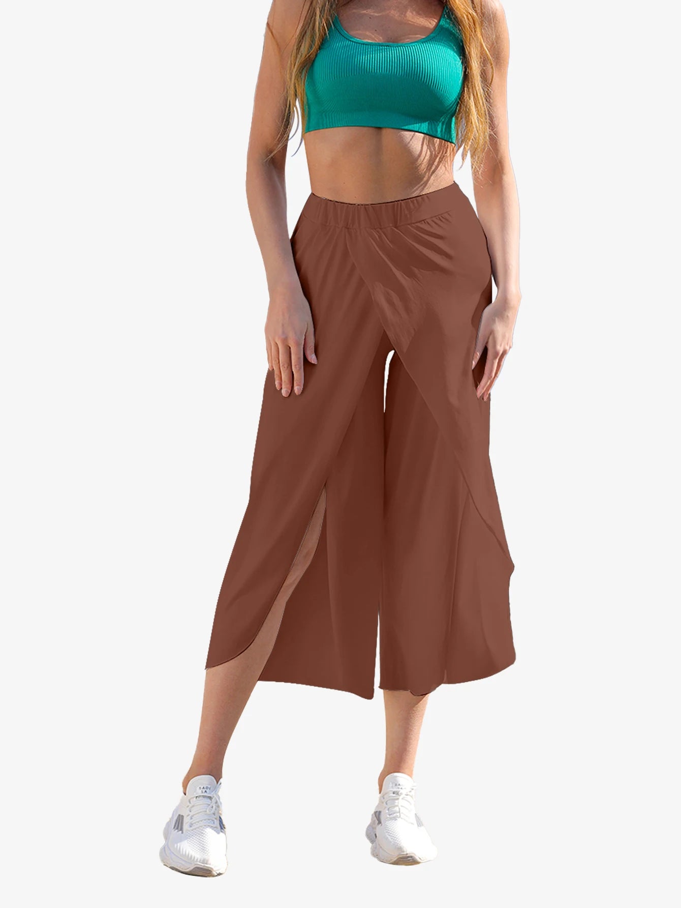 Women's Pants Sexy Crossover Sexy Wide-legged Yoga Pants